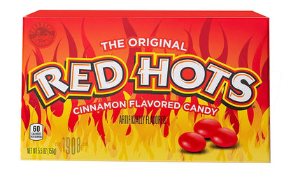 Red Hots Cinnamon Candy Theatre Box, 5.5oz (156g) - Hot Cinnamon Thrill!