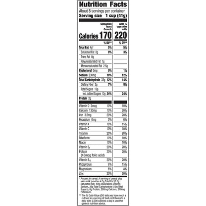 General Mills Cinnamon Toast Crunch, Cereal with Whole Grain, 12 Oz, 2 Pack - Double the fun with a 2-pack of Cinnamon Toast Crunch