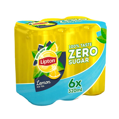 Lipton Zero Sugar, Lemon Iced Tea, 6 x 320 ml - "Zero Sugar Lemon!"