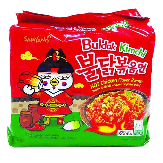 Samyang Hot Chicken Buldak Noodles Kimchi Ramen 675gm