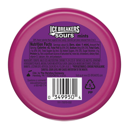 Ice Breakers Sours Strawberry+Mixed Berry, 42g - A delicious duo of strawberry and mixed berry sours, 42g.