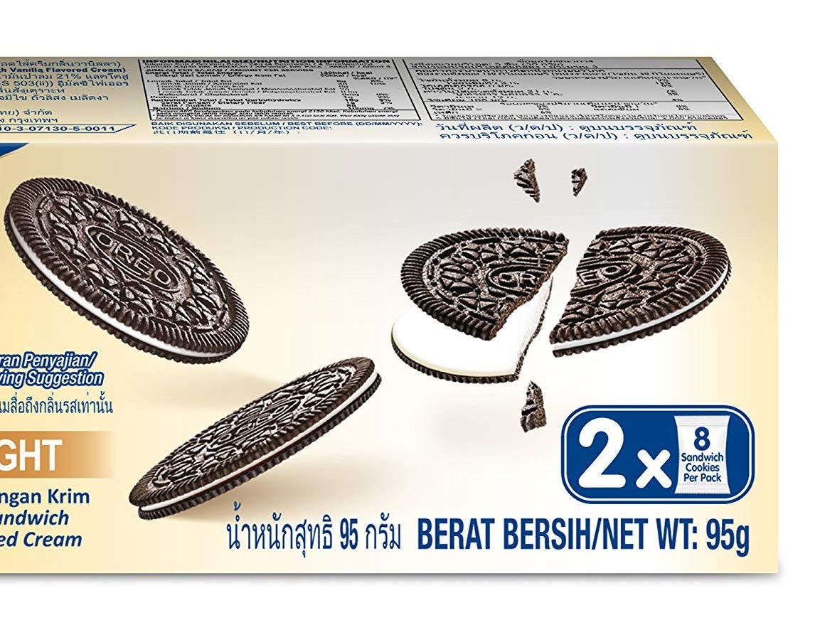 Oreo Thins Vanilla Delight Sandwich Cookies Box, 95g - "Vanilla thin delight!"