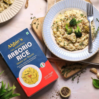 Abbie's Italian Arborio Rice, Produced In Italy, 1kg Vacuum Packed - Perfect Rice for Risotto - Italian Culinary Perfection!