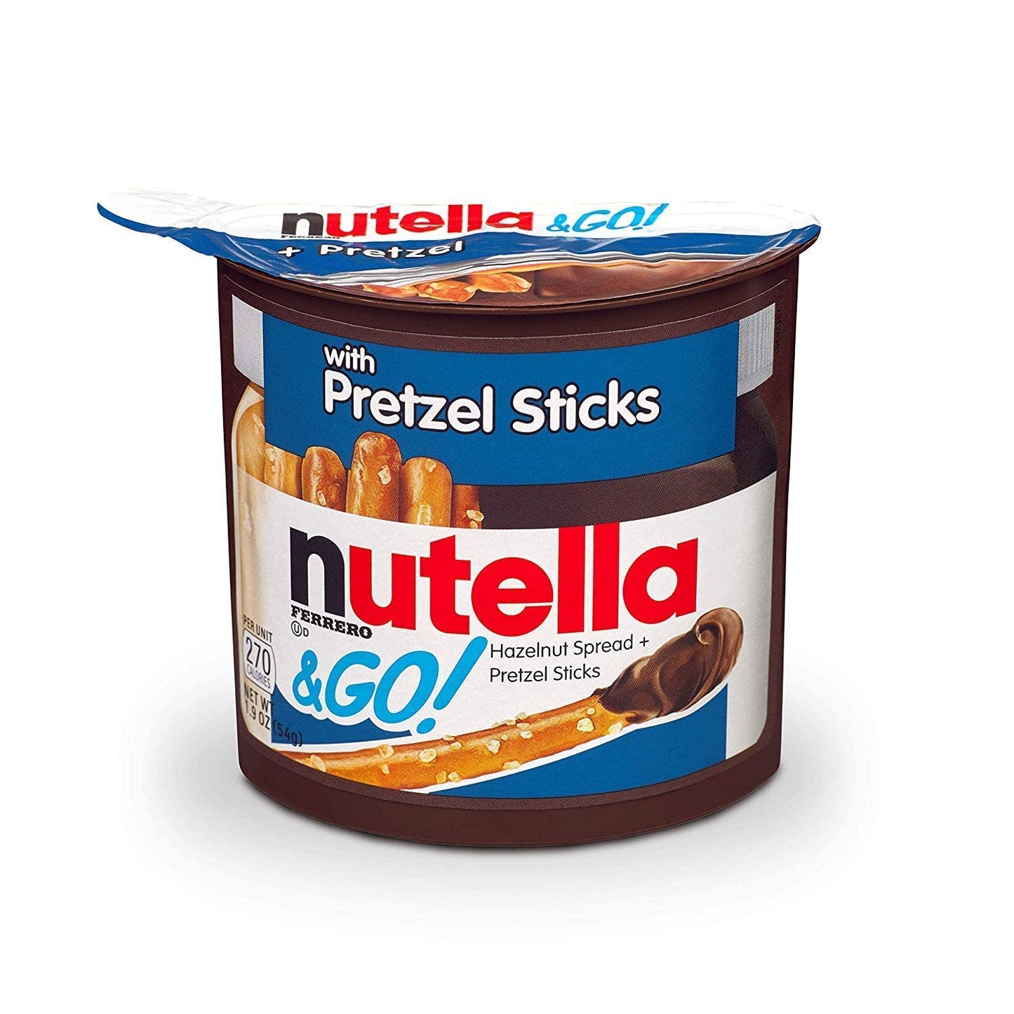 Nutella Hazelnut Spread & Pretzels Sticks &Go! - Pack of 2 Pouch, 2 x 54 g - "Perfect snack combo!"