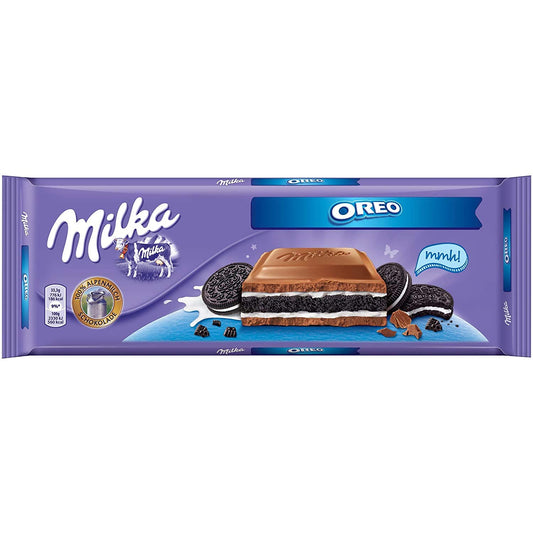 Milka Alpine Milk Chocolate with Oreo, 300 Gm - "Oreo Milk Magic!"