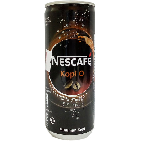 Nescafe Kopi O Coffee Drink - Minuman Kopi, 240ml Tin - "Kopi O Coffee Drink - Authentic Minuman Kopi in a Tin!"