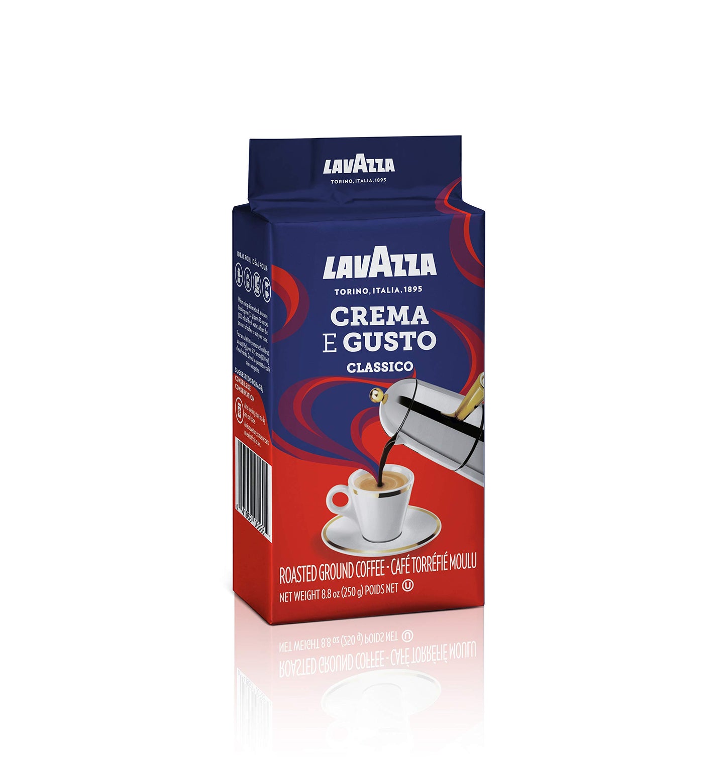 Lavazza 2 Pack Crema E Gusto Ground Coffee 8.8 Oz/250 g Each - "Crema E Gusto Duo!"