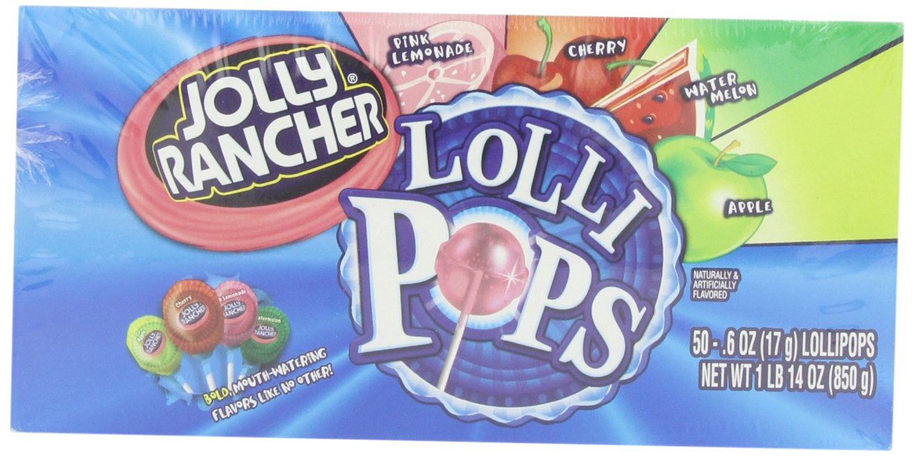 JOLLY RANCHER Lollipops Bulk Candy, 805 G, Apple - Sweet apple flavor in JOLLY RANCHER Lollipops, 805g bulk candy.