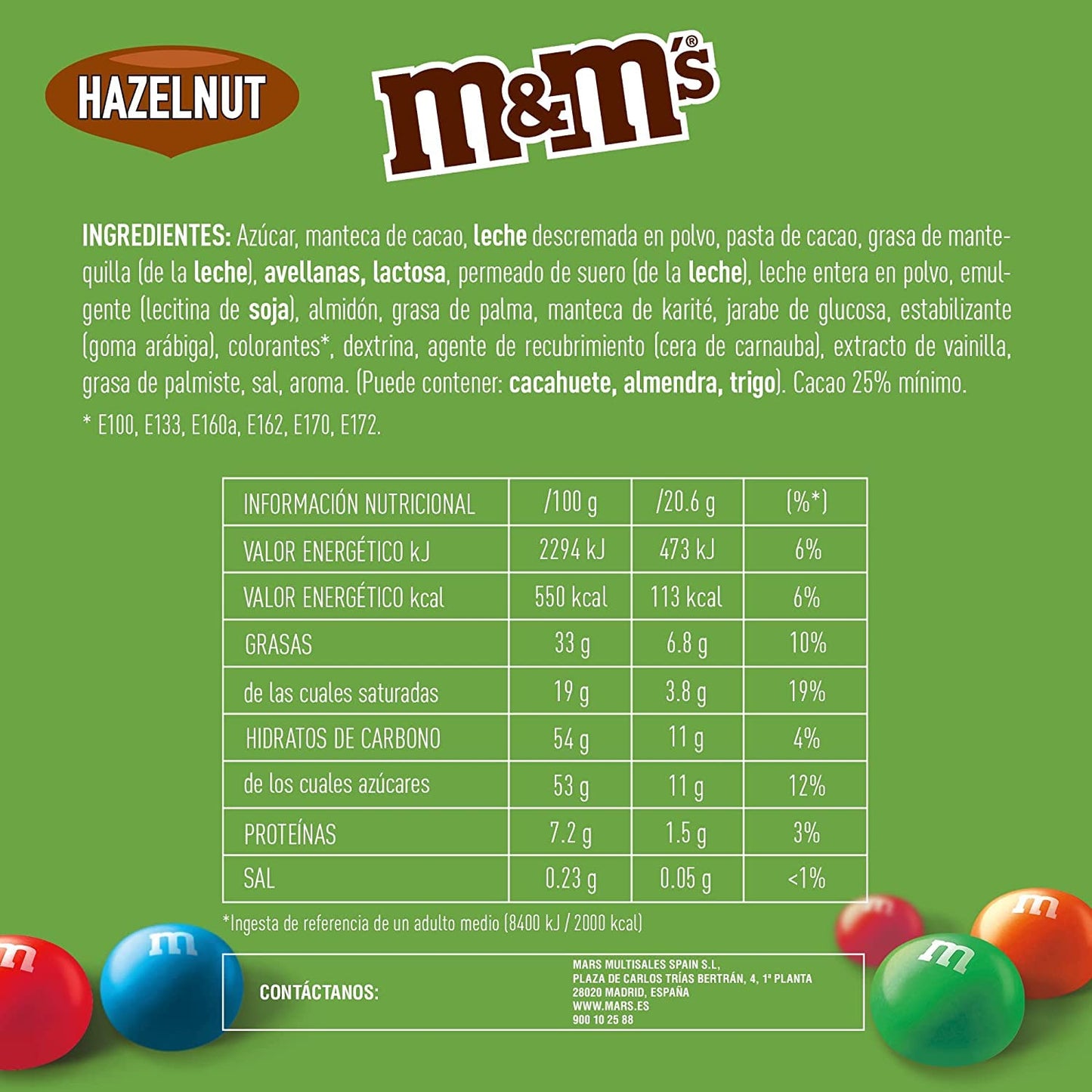 M&M's Hazelnut Milk Chocolate Bar, 165g - "Hazelnut Delight!"