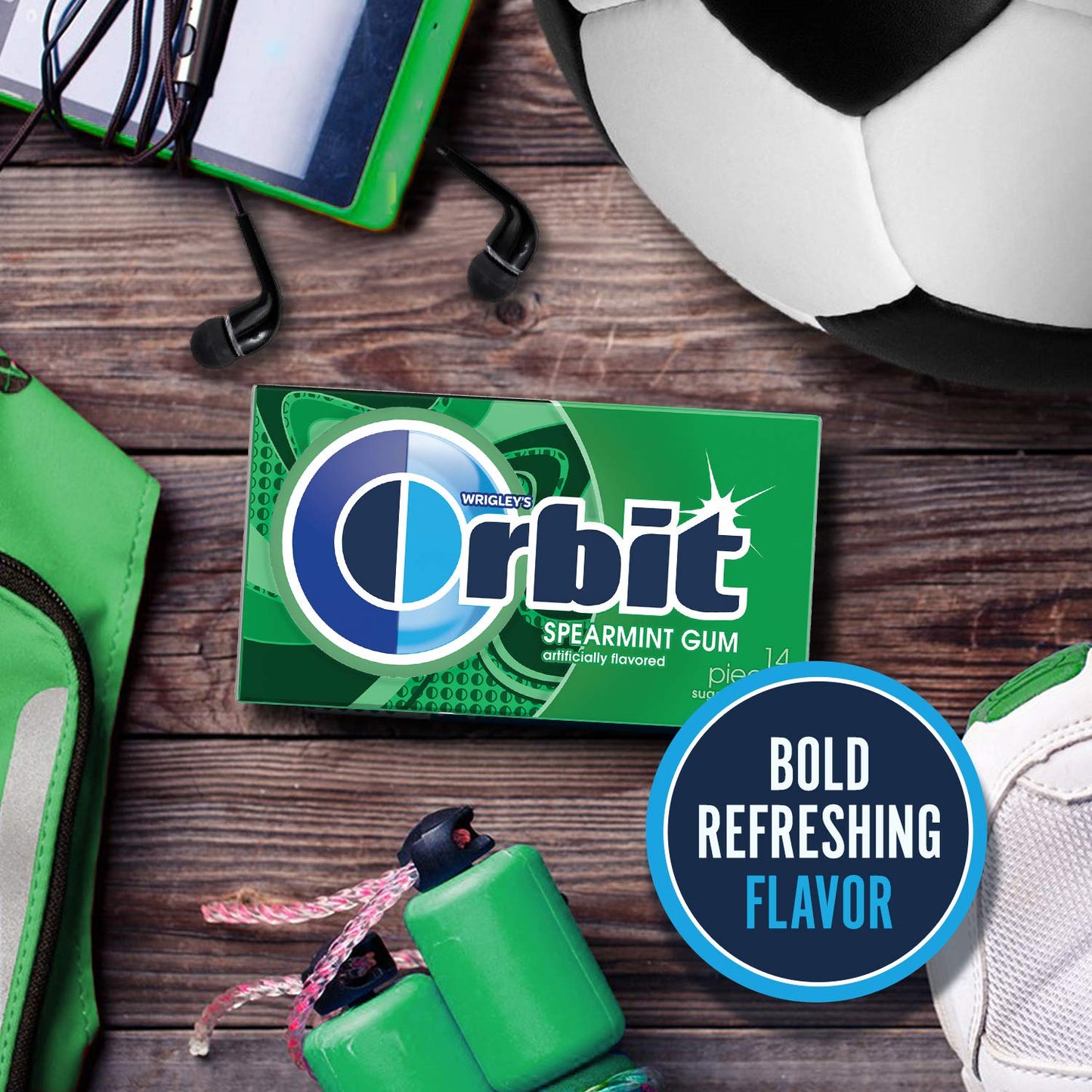 Spearmint : Orbit Spearmint Sugarfree Gum, 14 Pieces (12 Pack)