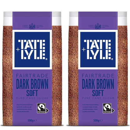 Tate and Lyle Dark Soft Brown Cane Sugar, 17.64 oz ℮ 500 g, 2 Pack