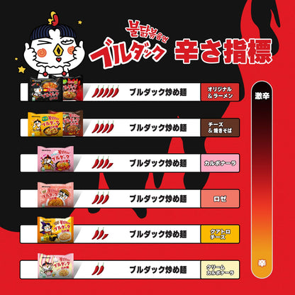 Samyang 2X Spicy Hot Chicken Flavor Ramen Fire Chicken (Buldak) Double Spicy, 5 X 140 grams