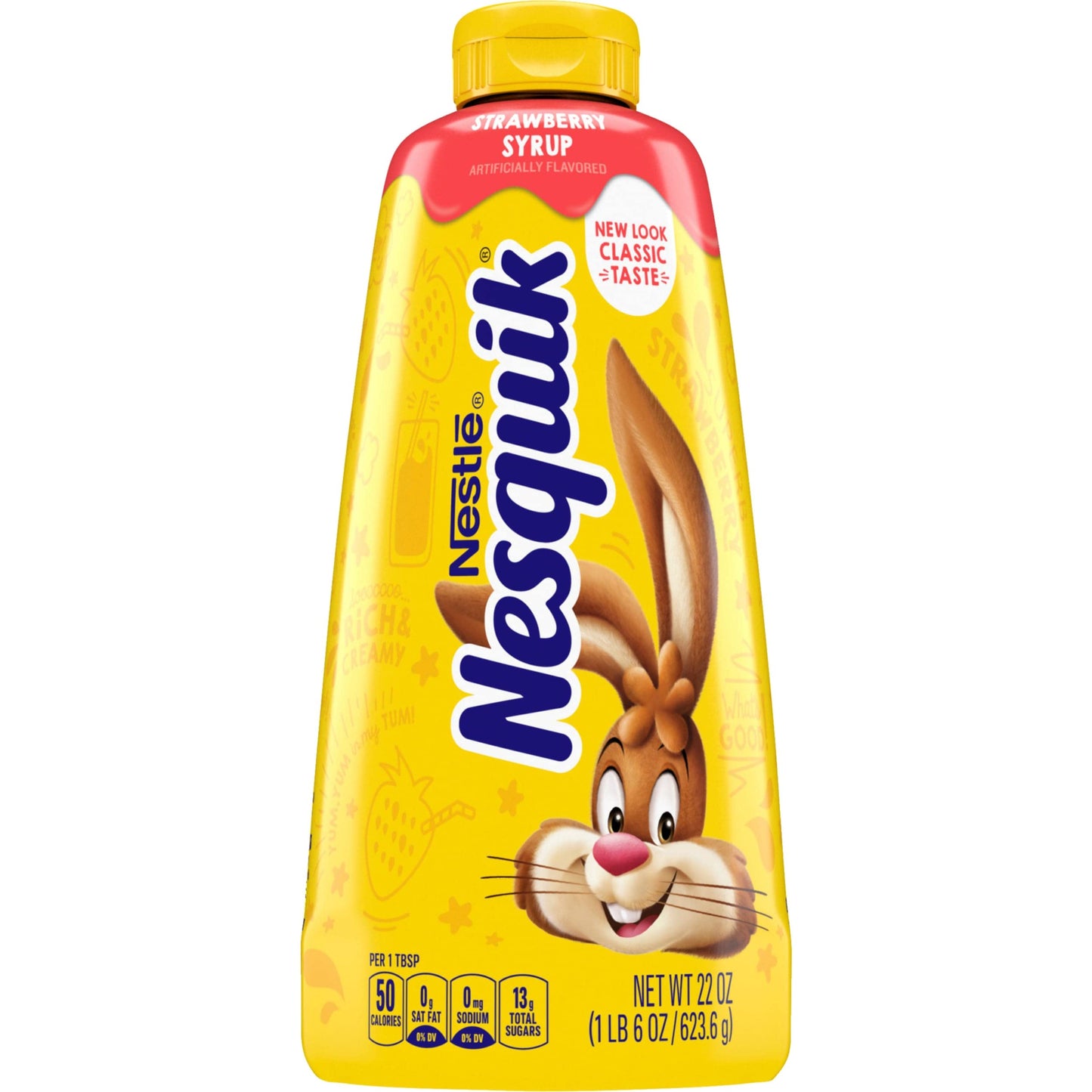 Nestle Nesquik Strawberry Syrup, 22 oz / 623 g - "Nesquik Strawberry Syrup - 623g of Sweet Strawberry Flavor!"