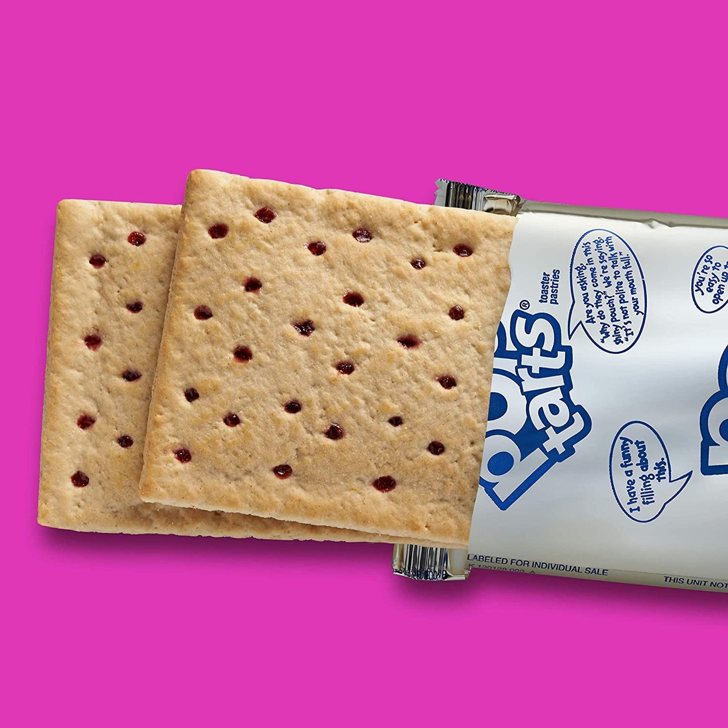 Pop Tarts Unfrosted Strawberry, 2 x 384 g - "Double the unfrosted strawberry delight!"