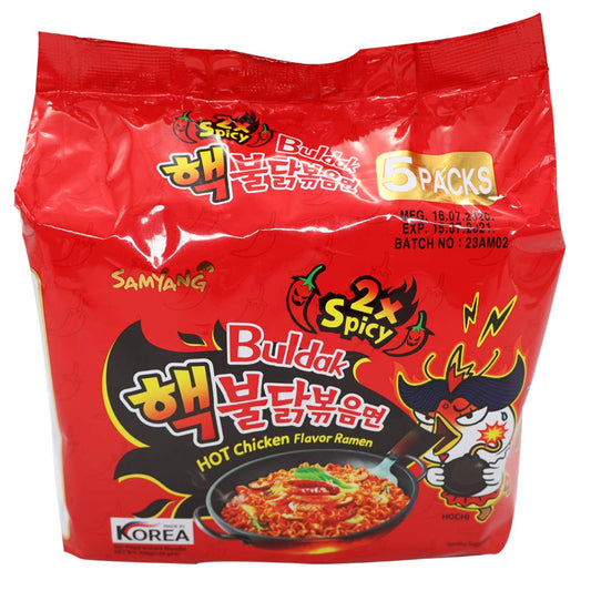 Samyang Buldak Fire Chicken Noodles 2X Spicy (40 Pcs Combo)