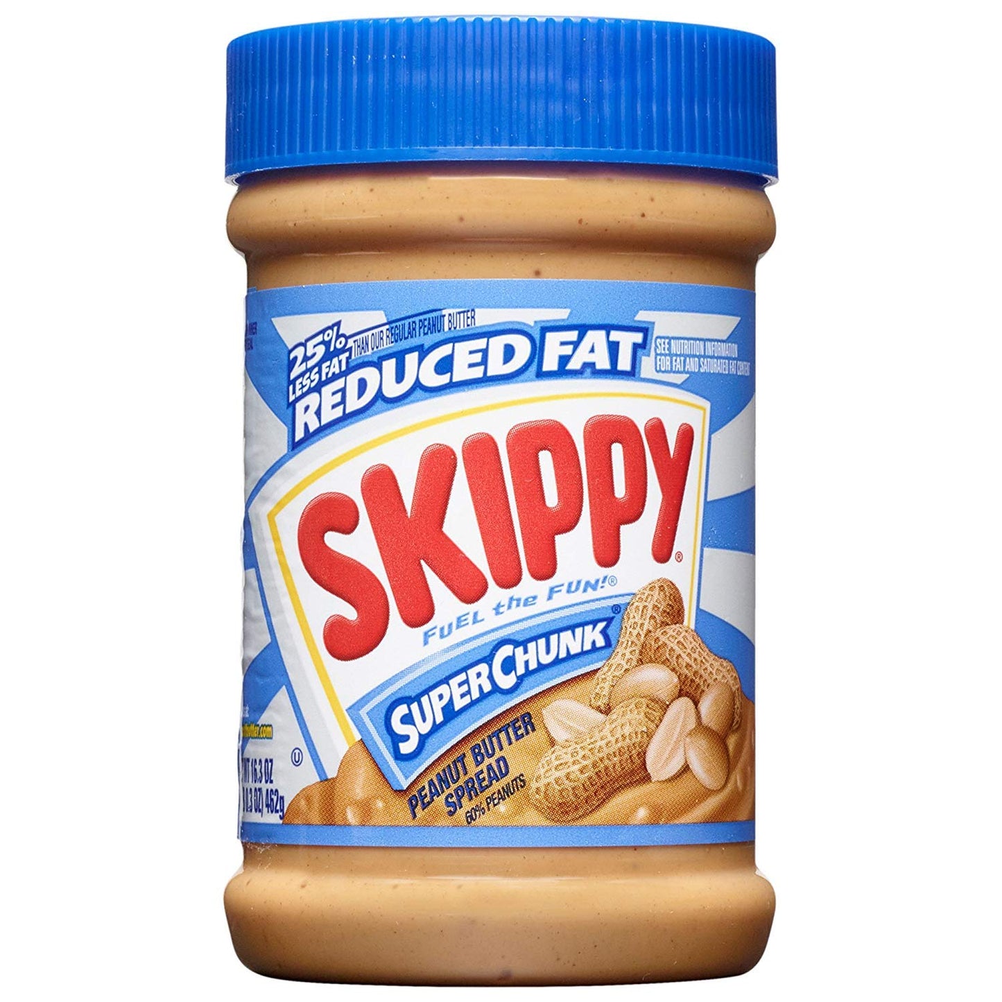 SKIPPY Super Chunk Reduced Fat Peanut Butter Pet Bottle, 462 g