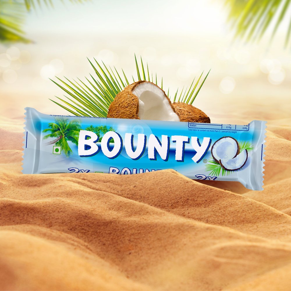 Bounty Coconut Filled Chocolate Bar, 57 Gm – Coconut-filled chocolate bliss!