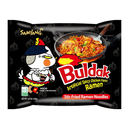 Samyang Ramen Korean Noodles Hot/Mild/Stir Fries/Soups (Buldak Original, 2 Pack) - Classic Heat, Unmatched Flavor