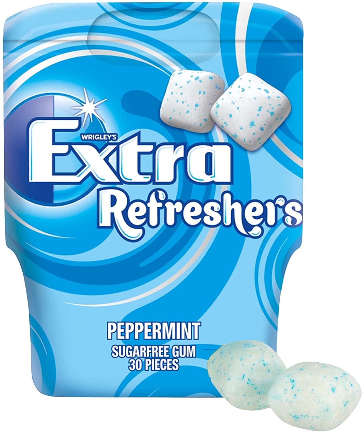 Wrigley's Extra Refreshers Chewing Gum, Sugar-Free, Peppermint Flavour - 30 Pieces - Revitalize Your Breath!