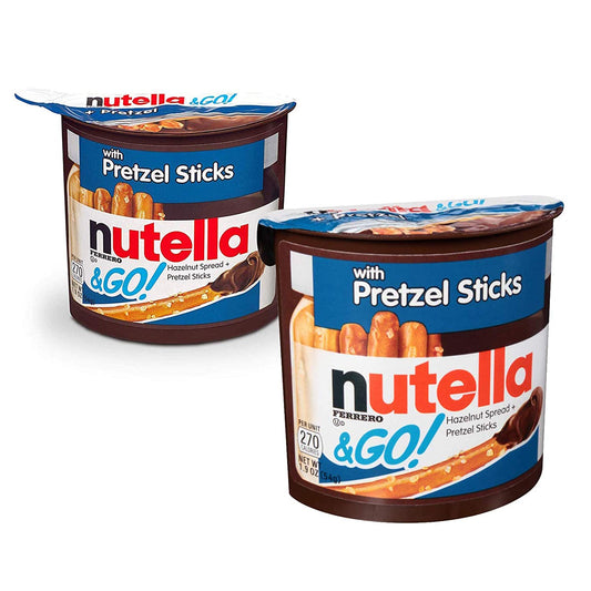 Nutella Hazelnut Spread & Pretzels Sticks &Go! - Pack of 2 Pouch, 2 x 54 g - "Perfect snack combo!"