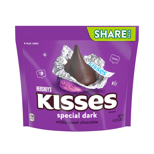 Hershey's Kisses Special Dark Chocolate, 283 Gm - Single pack of special dark chocolate Kisses, 283g.