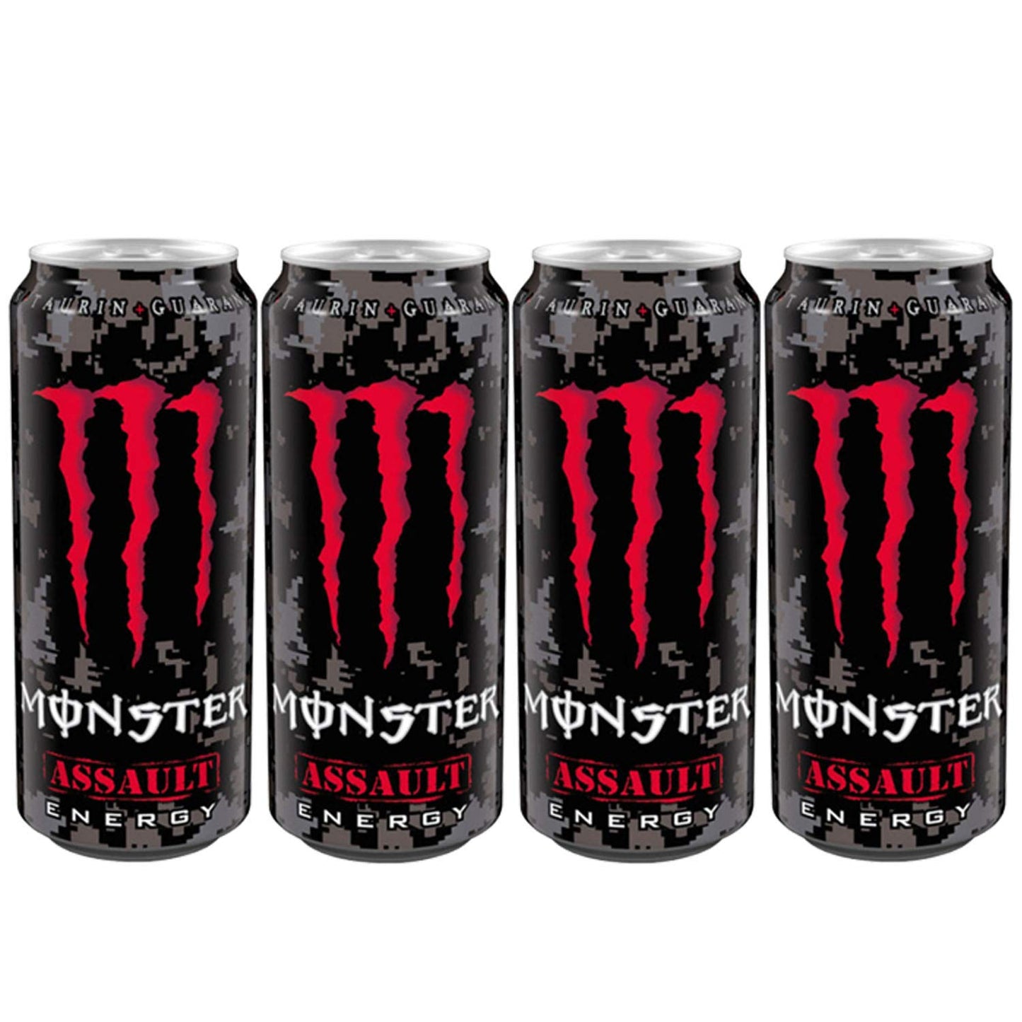 Monster Energy Assault Energy Drink Pack of 4 Pet Bottle, 4 x 500 ml - "Assault Energy Four-Pack!"