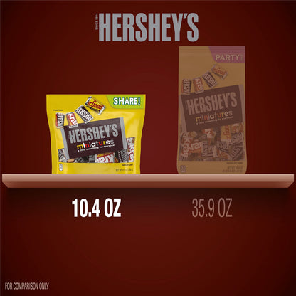 HERSHEY'S Chocolate Miniature, 294 Gm - Assorted miniature chocolate bars, 294g bag.