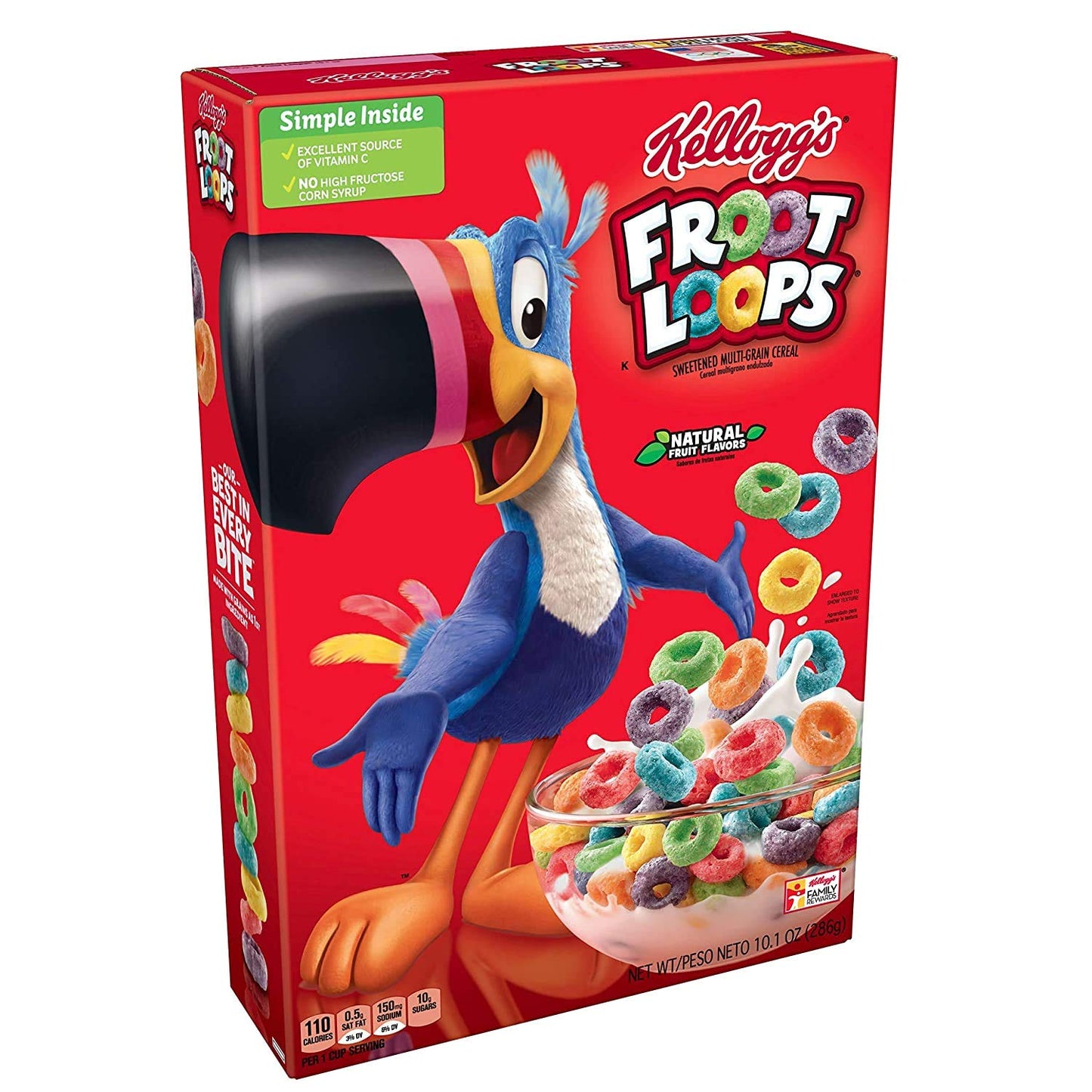 Kellogg's Froot Loops, 286 g - Pack Of Two - Double the fun with Kellogg's Froot Loops, pack of two, 286g each.