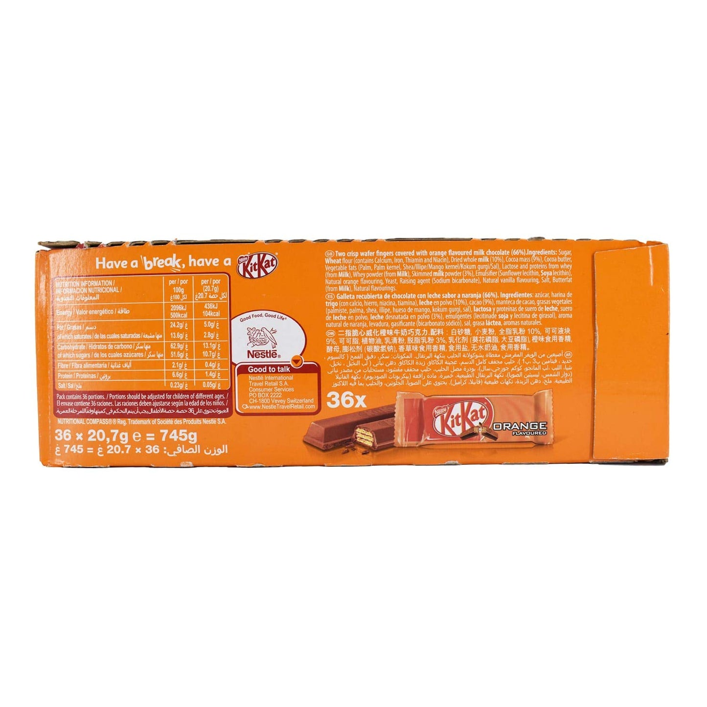 Nestle Kitkat Orange Flavoured, 745 g - "KitKat Orange Flavoured - 745g of Zesty Chocolate Goodness!"