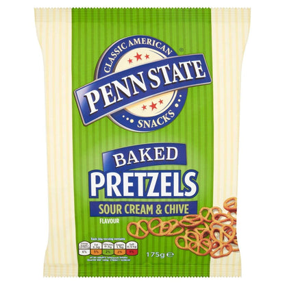 Penn State Pretzels Sour Cream & Chive Flavour Delicious American Inspired Snacks Perfectly Baked 175g (UK) - "Sour cream & chive perfection!"