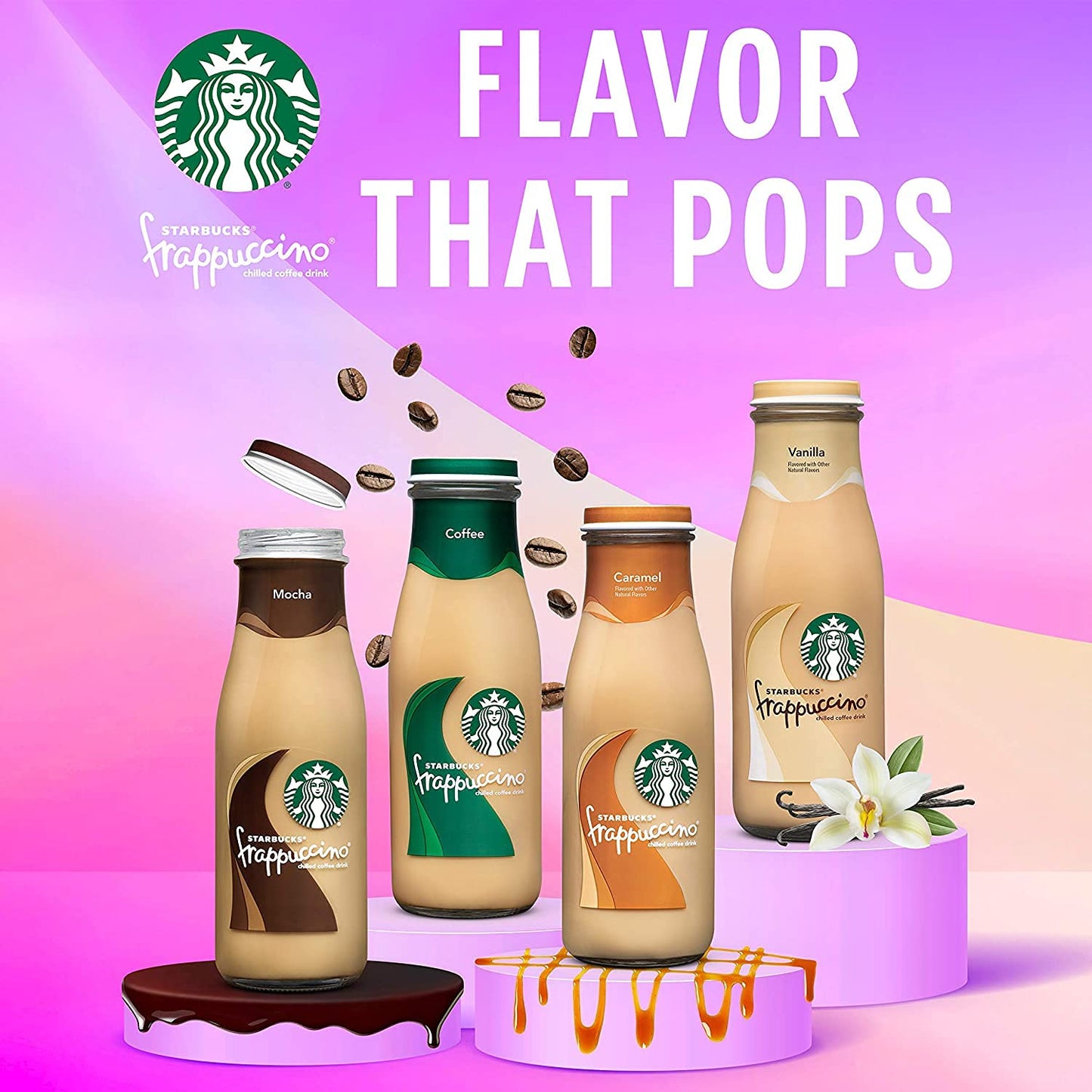 Starbucks Frappuccino Caramel Drink, 9.5 fl oz ℮ 281 ml