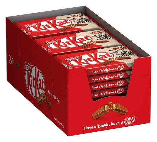 KIT KAT Nestle 4 Finger Chocolate, 24 X 41 Grams - Enjoy the classic taste of KIT KAT Nestle 4 Finger Chocolate, 24 X 41 Grams.