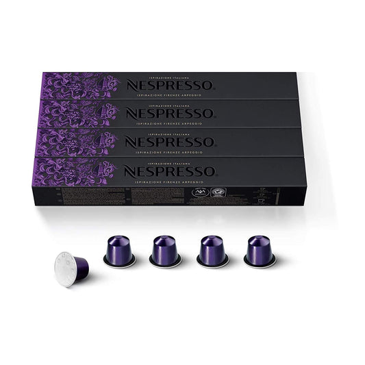 Nespresso Ispirazione Firenze Arpeggio, Original Line Coffee Capsules, Dark Roast, 40 Count Coffee Pods, Brews 1.35Oz, Box