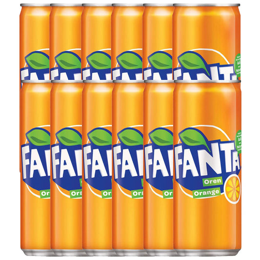 Fanta Orange Flavoured Drink, 12 X 320 ml - Orange refreshment!