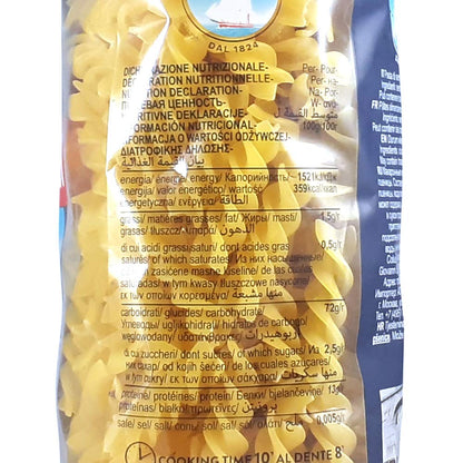 Agnesi Pasta Penne 500g + Fusilli 500g + Chifferi 500g, Pack of 1 each, Product of Italy - Italian Trio!