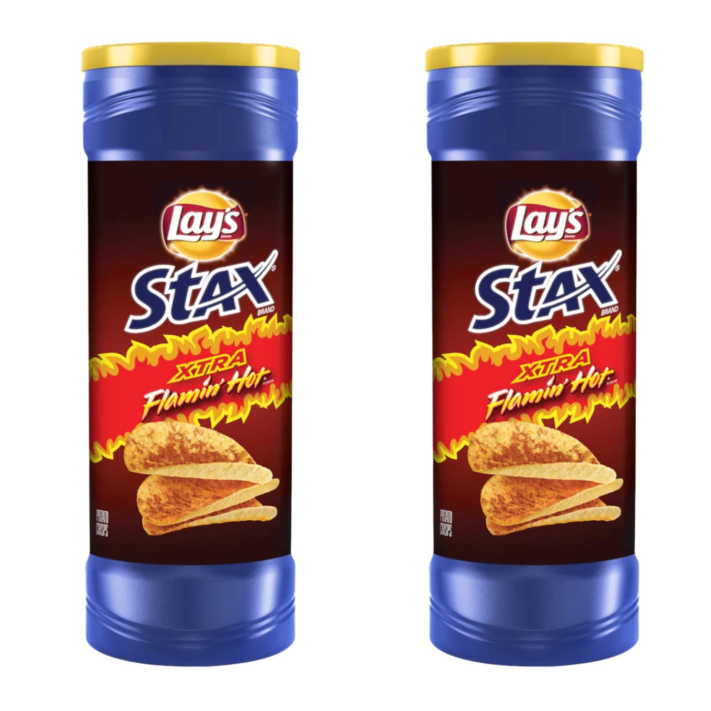 Lay's STAX Xtra Flamming Hot, 2 x 155.9g - "Extra Hot Crunch!"