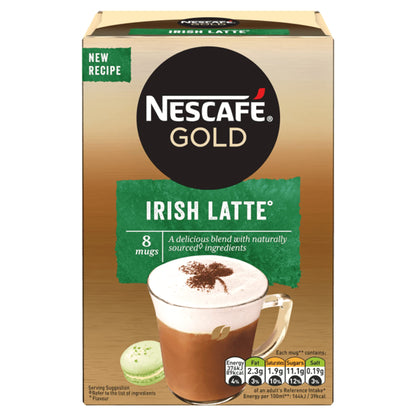 Nescafe Gold Irish Latte Coffee, 6.21 oz ℮ 176 g - "Irish Latte Gold - A Taste of Ireland in Every Sip!"