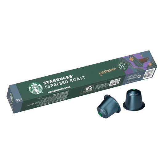 Starbucks by Nespresso Espresso Roast Coffee Pods 10 Capsules, Bag,0.57 Kilograms