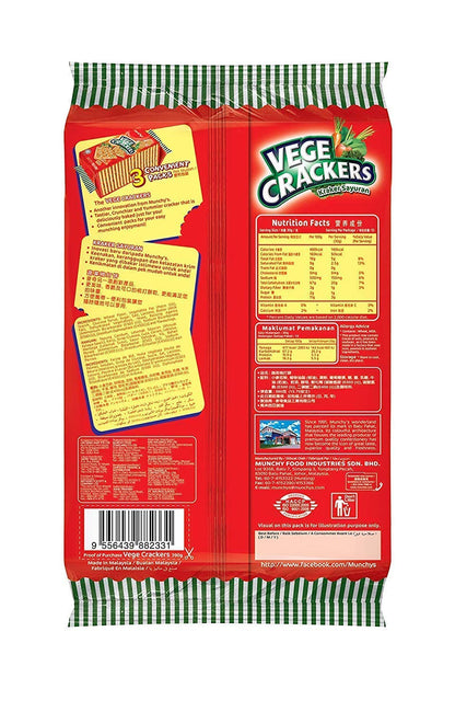 Munchys' Vege Crackers 300gm - "Veggie Cracker Crunch!"