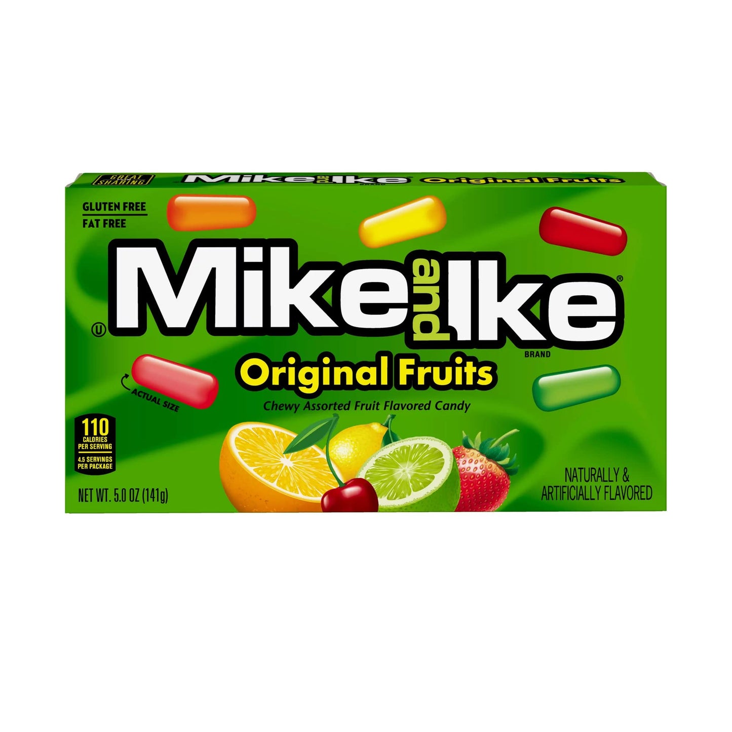 Mike and Ike Original Fruits Chewy Candy, 5 ounce Theater Box - "Original Fruit Fun!"