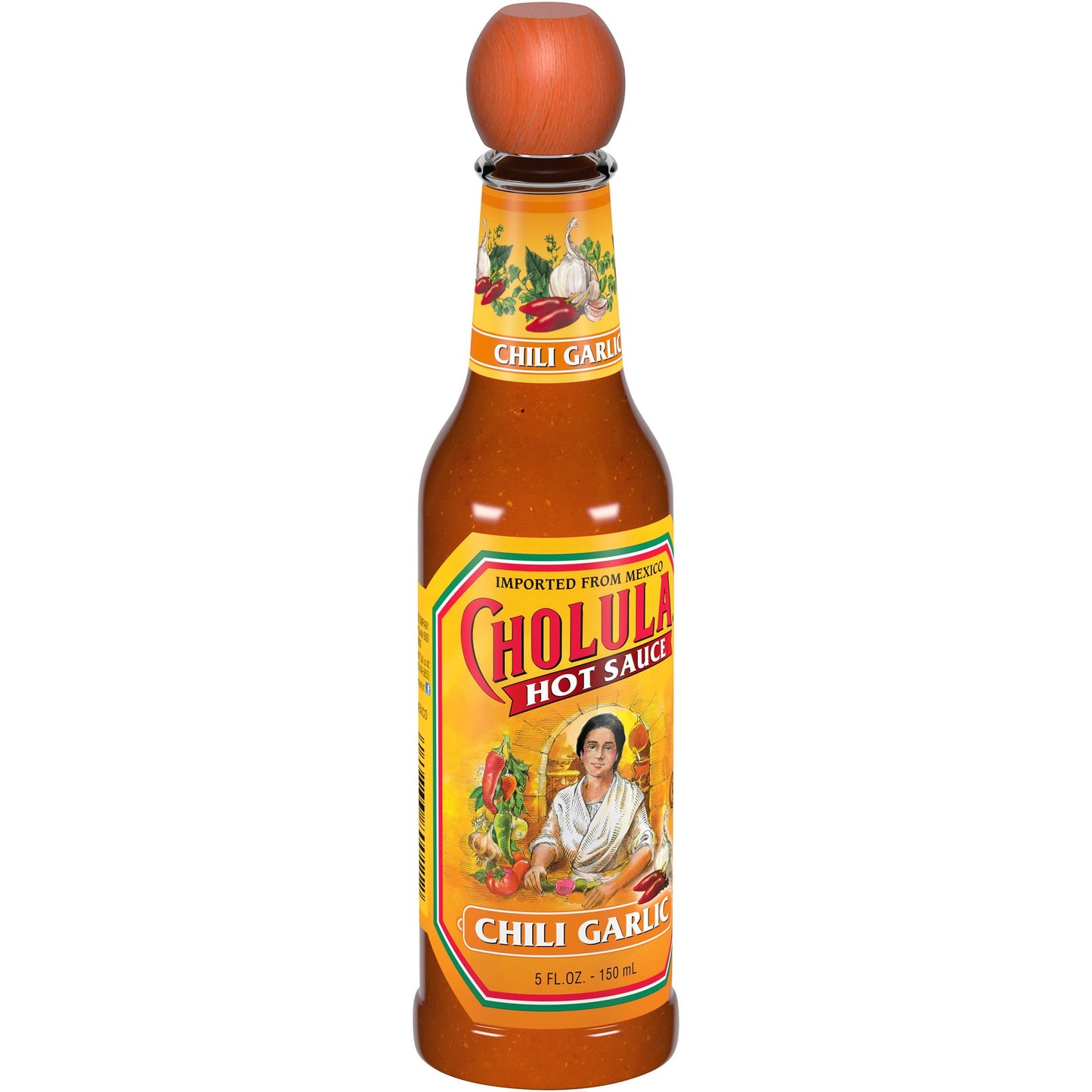 Cholula® Chili Garlic Hot Sauce, 5 fl oz ℮ 148 ml ℮ 148 g - Chili garlic hot sauce