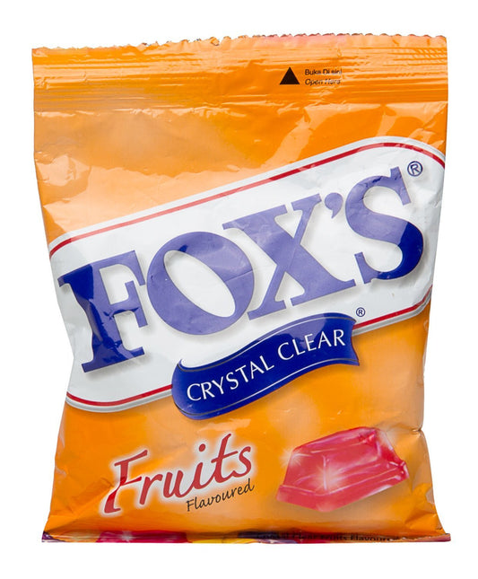 Nestle Fox's Crystal Clear Candy - Fruits, 90g Pouch - "Fox's Crystal Clear Fruits - 90g Pouch of Fruity Delight!"