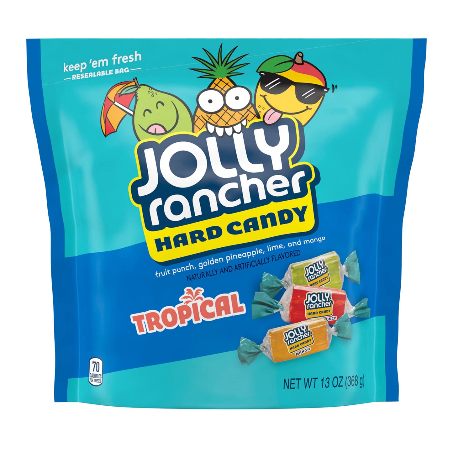 Jolly Rancher Hard Candy, Tropical Flavor, 13 Oz 368g - Tropical flavors of Jolly Rancher Hard Candy, 368g.