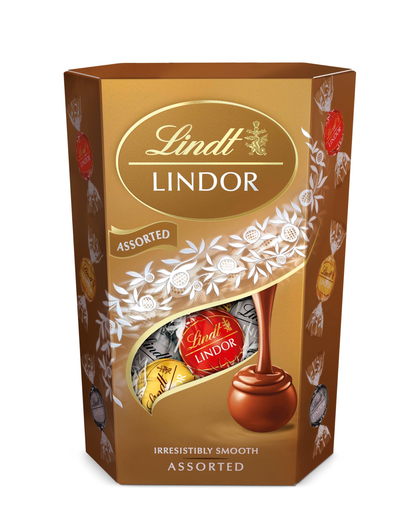 LINDT LINDOR Assorted Chocolates Box - 137.5gram - Perfect to Share - Chocolate Balls with a Smooth Melting Filling