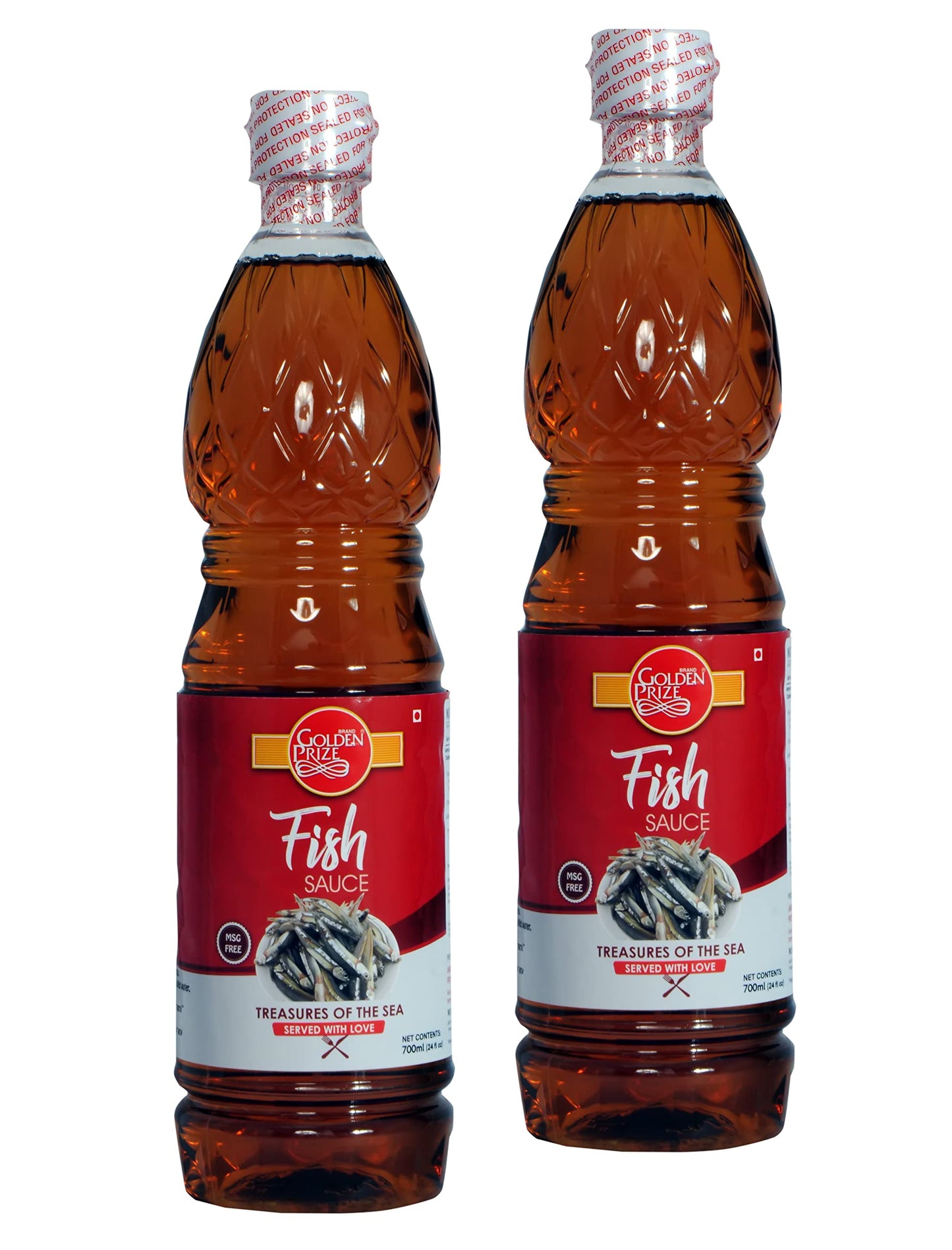 Golden Prize Fish Sauce, 700ml (Pack of 2) - Enjoy the rich and savory taste of Golden Prize fish sauce in your cooking