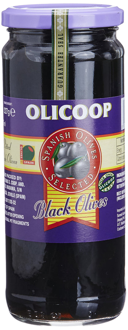 Olicoop Black Pitted Olive, 450g - "Perfect for cooking or snacking!"