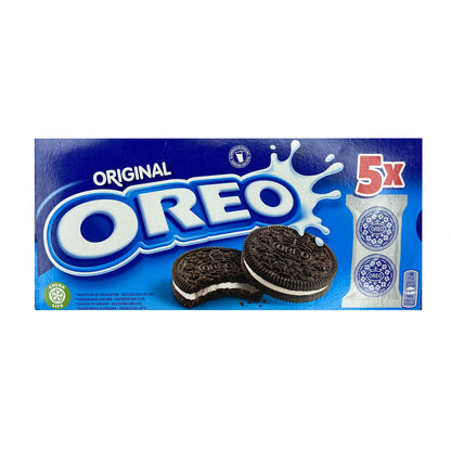 Oreo Original 5 Pouch Biscuits, 220 g, Sky Blue & Dark Blue - "On-the-go original!"