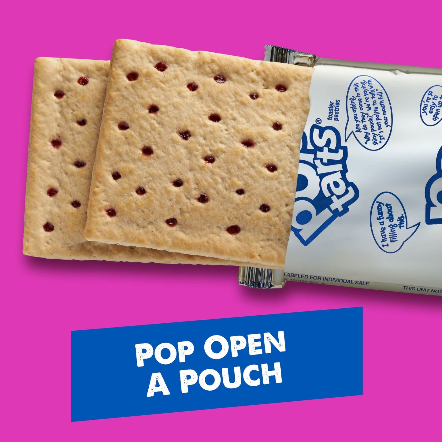 Pop Tarts Unfrosted Strawberry, 384 g - "Unfrosted strawberry Pop-Tarts!"