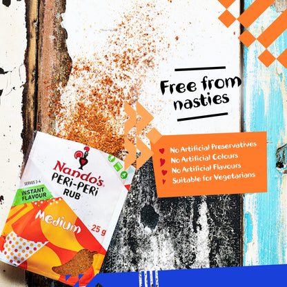 Nandos Medium Seasoning Rub 25g - "Medium Peri Peri Magic!"