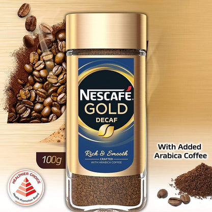 Nescafe Gold Blend Decaff Ground Coffee Glass Bottle Rich Aroma & Smooth Taste, 3.35 Oz ? 95 G - "Decaff Gold Blend - Rich Aroma, Smooth Taste!"